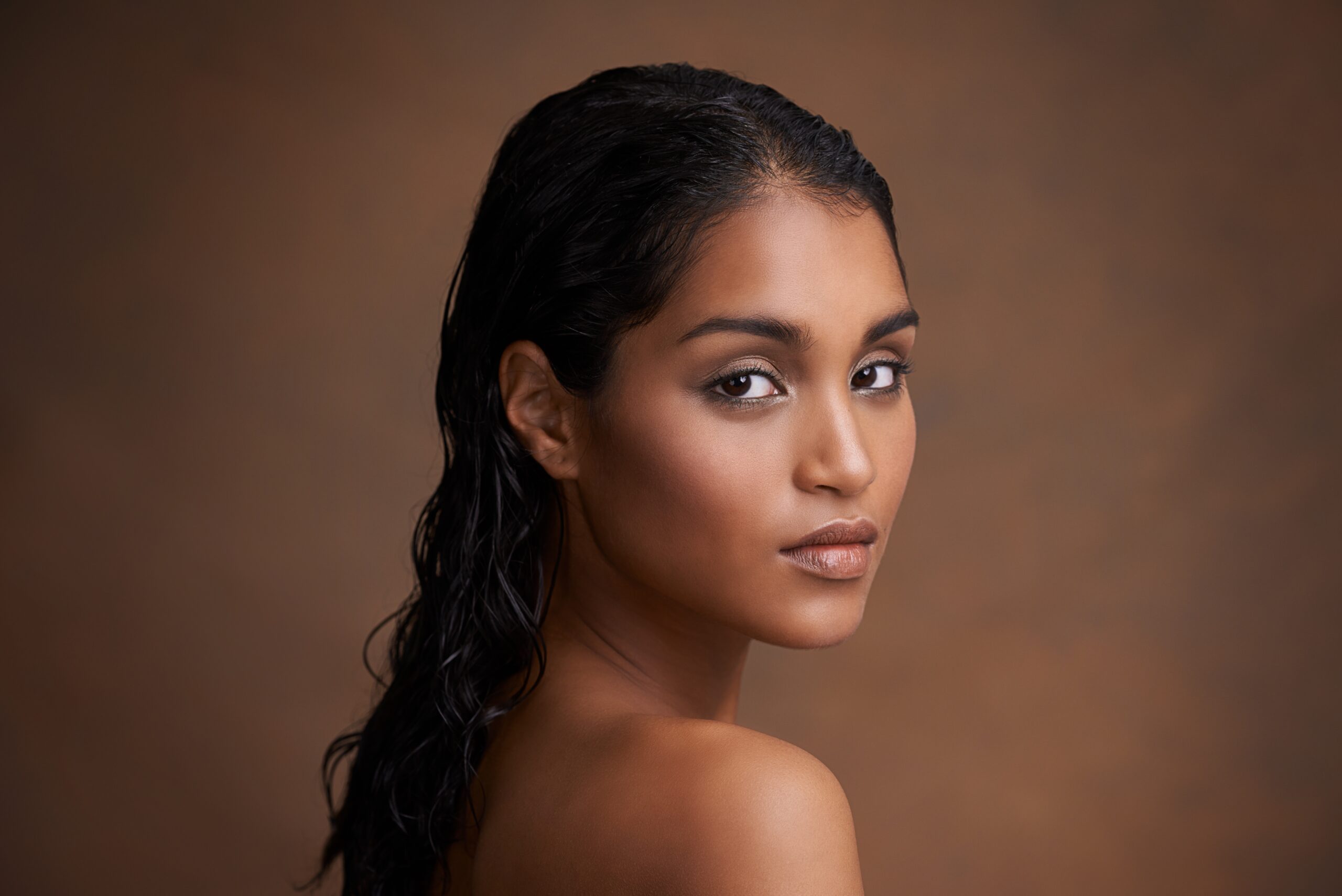 Portrait celebrating melanin-rich skin
